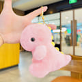 Miniatyrbild 1 av 11: Tecknad Kuromi docka skolväska hänge docka plyschleksak par nyckelring väska hänge Plush blush dinosaur-pink 11cm (with keychain)
