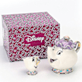 Miniatyrbillede 2 af 5: Tekande-krus med Skønheden og Udyret-motiv, Mrs. Potts og Chip, ét sæt -CDSX{HH}