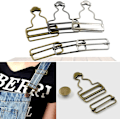 Miniatyrbillede 2 af 4: 6 sæt overalls spænder (38 mm) metal seler erstatningsspænder{HH}