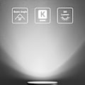Miniatyrbild 2 av 8: LED spotlight 5W, kallvitt, 6500K, 365lm, flimmerfri, energibesparande LED-lampa, motsvarande 40-50W GU10 halogen spotlight 10-pack{hh} Cool White