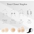 Miniatyrbilde 8 av 8: Nippelbeskyttere - Selvklebende silikonnippelbeskyttere - Gjenbrukbare nippelbeskyttere for kvinner med reiseetui Crèm Crèm Cream Large (Fits D+ Cups)