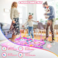 Miniatyrbillede 2 af 5: Dansemåtte Legetøj til 3-12 årige Piger Fødselsdagsgaver, Musikalsk Dansemåtte til Børn, Dansemåtte med LED Lys{HH}