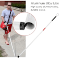 Miniatyrbillede 2 af 4: Foldbar stok til blinde - Stokke Lang foldbar hvid stok
