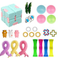 Miniatyrbild 3 av 5: Fidgetleksaker, stressbollar, gropar, bönor och andra flerfärgade blindbox-set (Blindbox 30 st)