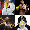 Miniatyrbillede 2 af 5: (Gul) Sikre Skumgummi Trænings Nunchakuer/Nunchakuer med Stålkæde til Børn & Begyndere, Øvelse og Træning