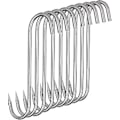 Miniatyrbilde 1 av 5: 20 stk. kjøttkroker, 22 cm kjøttkroker i rustfritt stål, kraftige S-kroker kjøttkroker for slakting, røyking, svin, kylling, fisk