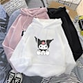Miniatyrbild 1 av 4: Sanrio Anime Cinnamoroll Kuromi My Melody Plyschhuvtröjor Kläder Pojkflicka Baby Tröjor Pullover Toppar Present 135-145CM 135-145CM HOUX-4