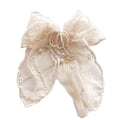 Miniatyrbild 6 av 7: Ny retro fransk spetsrosett femstjärnig pärlförsedd tofsar söt superfe-rosett hårklämma hårprydnader huvudbonad Small flower ribbon