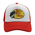 Miniatyrbilde 1 av 4: Bass Pro Shop Utendørs Caps Truckerkeps med Mesh - Herre og Dame One Size Fits All Snapback-lukking - Perfekt for Jakt & Fiske Rød Red