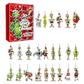 Miniatyrbillede 2 af 4: Julekalender 2024 Cross-Border Ny Grinch Jule Blind Box Grønhåret Monster 24-dages Halloween Nedtællingskalender Blind Box B