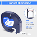 Miniatyrbillede 2 af 5: 3-pak kompatible til Dymo Label Maker Refills 91331 S0721660 Hvid plastetikettape 12mm x 4m (1/2\" x 13') til Dymo L{HH}