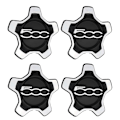 Miniatyrbilde 1 av 5: 4 stk. Bilhjulsenterkopper 6AN69LXHAA 735626312 for 500X 2016-2022 Støvdeksel Biltilbehør Black Silver