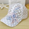 Miniatyrbillede 10 af 10: Hatte dame duckbill cap high-end ansigt lille koreansk sommer baseball cap forår og sommer solhat ny solhat mænd Snowflake flower【white】
