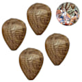 Miniatyrbild 2 av 4: 4-pack Vattentät Getingbo Attrapp Hängande Getingskrämma Falskt Tyg Getingbo Giftfri Bi-attrapp Avskräckande för Hem och Trädgård Utomhus Brun