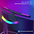 Miniatyrbillede 4 af 5: Buet Skærm Monitor Hængende Lampe Lys Bar RGB Farverig Baggrund Atmosfære Lys Trinløs{HH} 30SFS