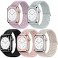 Miniatyrbilde 1 av 5: 5-pakning flettede, elastiske, justerbare remmer kompatible med Apple Wa{HH}
