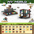 Pikkukuva 1 / 5: Minecraft rakennuspalikat, sisältäen 128 kuusikulmaista magneettilelua ja 4 hahmoa{HH} Gem Shop