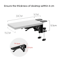 Pikkukuva 2 / 5: Ergonomisen pöydän laajennus, 11.8\"x5.9\" Iskemätön (Valkoinen)