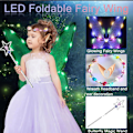 Miniatyrbilde 4 av 7: Glitter Fe-vinger for Voksne, LED-Hårbånd for Karneval og Temafester Stjernegrønn Stjärngrön Stjärngrön