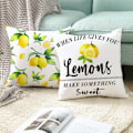 Miniatyrbild 4 av 6: Citron Örngott Gult Citrontryck Kudde Mjuk Modern Bondgård för Sovrum Soffa Vardagsrum 45 x 45 cm (Citron 2){hh}