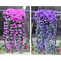 Miniatyrbillede 6 af 10: Livlig Kunstig Hængende Orkide Buket Silke Lang Hængende Busk Blomster Snøre Bryllupsfest Hjemmeindretning Rose Red
