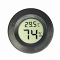 Miniatyrbild 4 av 5: Mini 4,5 cm Svart Digital Termometer Hygrometer, LCD-Display, Bärbar Rund för Inomhus och Utomhus {HH}