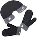 Miniatyrbilde 4 av 4: Par Hansker Tredelt Sett Sammenkoblet Polar Fleece Tykke Julehansker Dele Hansker For