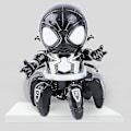 Miniatyrbild 2 av 5: Spider-Man Robot med Ljus och Musik, Spindelbensdesign med Viftande Armar, Musikalisk Leksak Red