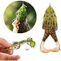 Miniatyrbilde 4 av 5: Dobbel propell froskeagn fiskesluker lokkende silikon spinnende fiskesluker for ferskvann saltvannsfiske