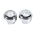 Miniatyrbilde 4 av 5: 7/8\" 1\" Motorsykkel Styrefeste Ur & Termometer Temp Hvit??{HH}