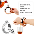Miniatyrbillede 2 af 5: Armbåndsflaske til fester, Glitter Rustfrit Stål AB Krystal Dekoreret Bærbar Flaske til Kvinder{HH}