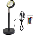 Miniatyrbilde 3 av 9: Bordlampe \"Sunset\" med 16 RGB-farger fjernkontroll Svart{F2}