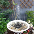 Miniatyrbillede 10 af 10: SunnySolar - Model SF-6N - Fontænepumpe - 1 Enhed - Udseende: Flydende, Sort - Perfekt til fuglebade, haver, damme, pools og akvarier