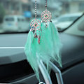 Pikkukuva 9 / 11: Luova auton riipus sulka unisieppari taustapeili auton koriste riippuva auton sisätilan riipus Big Red Feather Dream Catcher