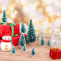 Miniatyrbild 5 av 5: 60 st mini julgranar konstgjorda julgranar bordsgranar för julfest heminredning