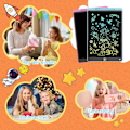Miniatyrbilde 7 av 7: Fargerikt LCD Skrivebrett, 30cm Øyebeskyttende Tegnebrett, Reisegave{HH} Blue, Pink