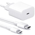Miniatyrbillede 1 af 3: 2-pak - Oplader til iPhone - Hurtigoplader - Adapter + Kabel 20W Hvid one size 2-Pack iPhone