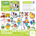 Miniatyrbilde 5 av 7: Magnetisk puslespill for barn 3~6 år, baby multi-tema bokstaver, dyr, tall, kognisjon, tidlig læring, opplysningspuslespill 3 size