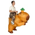 Oppblåsbart kostyme Halloween scene ridende kapybara Riding Capybara 2 150-190CM