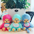 Pikkukuva 3 / 6: 15 cm Monchhichi-pariskunta seisomassa muodonmuutos pehmolelu avaimenperänukke (satunnainen)