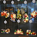 Miniatyrbilde 2 av 5: Jul 10 LED Silhuettlys Vindu Hjemmefest Hengende Dekor