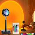 Miniatyrbilde 1 av 9: Bordlampe \"Sunset\" med 16 RGB-farger fjernkontroll Svart{F2}