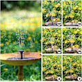 Miniatyrbilde 4 av 5: 3,5W flytende solcellefontene for utendørs bruk, solcellefontene og 6 dyser, for fuglebad, akvarium, hagefontene