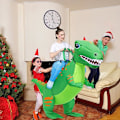Pikkukuva 4 / 5: Puhallettava dinosauruspuku, hauska puhallettava puku Halloween- ja joulujuhliin, cosplay-puku teini-ikäisille aikuisille ja lapsille