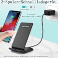 Miniatyrbillede 3 af 6: Hurtig trådløs oplader, Qi trådløs oplader, til iPhone 13/12/11/X/XS