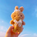 Miniatyrbild 1 av 11: Tecknad Kuromi docka skolväska hänge docka plyschleksak par nyckelring väska hänge Plush Butterfly Bunny-Brown 11cm (with keychain)