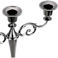 Miniatyrbilde 3 av 5: 3-Arms Metall Lysestake Sølv Europeisk Elegant Lysestake Lysestakeholder for Bryllup Spisebord Julebord Hjem Dekor Svart