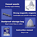 Miniatyrbilde 3 av 4: 2024 Cluster Magnetisk Action Brettspill, Morsomt Magnetisk Spill for Bordspill_v D