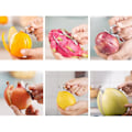 Miniatyrbillede 3 af 4: Appelsin Skræller, 4 stk. 2-pak Rustfrit Stål Appelsin Skræller Værktøj Bærbar Køkken Gadget til Citron og Shaddock Frugt Skræller