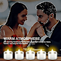 Miniatyrbilde 5 av 5: 18 stk. Solcelleoppladbare LED-varmelys, flimmerfrie utendørs LED-lys, vanntette, oppladbare lys (1,5 x 1,4)